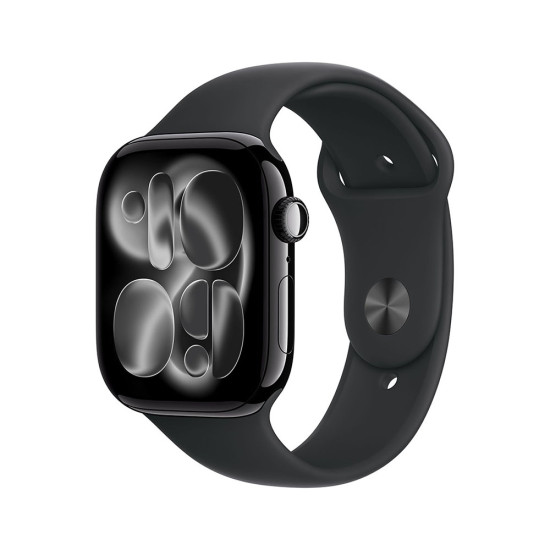 Apple Watch Series 11 GPS + Cellular Jet Black Aluminium Case with Black Sport Band