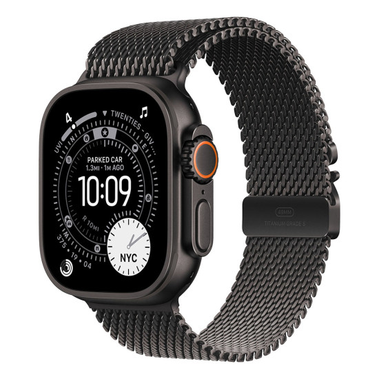 Apple Watch Ultra 3 GPS + Cellular 49mm Black Titanium Case with Black Titanium Milanese Loop