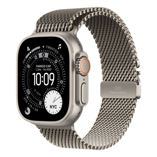 Apple Watch Ultra 3 GPS + Cellular 49mm Natural Titanium Case with Natural Titanium Milanese Loop