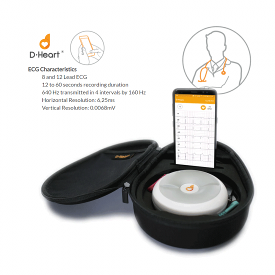 $150 OFF | D-Heart Portable 8/12 Lead ECG for Smart Phone