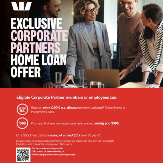 Westpac - Corporate Partner offers and benefits