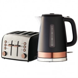 Russell Hobbs Brooklyn Kettle & Toaster Pack - Copper Russell Hobbs Brooklyn Kettle & Toaster Pack - Copper